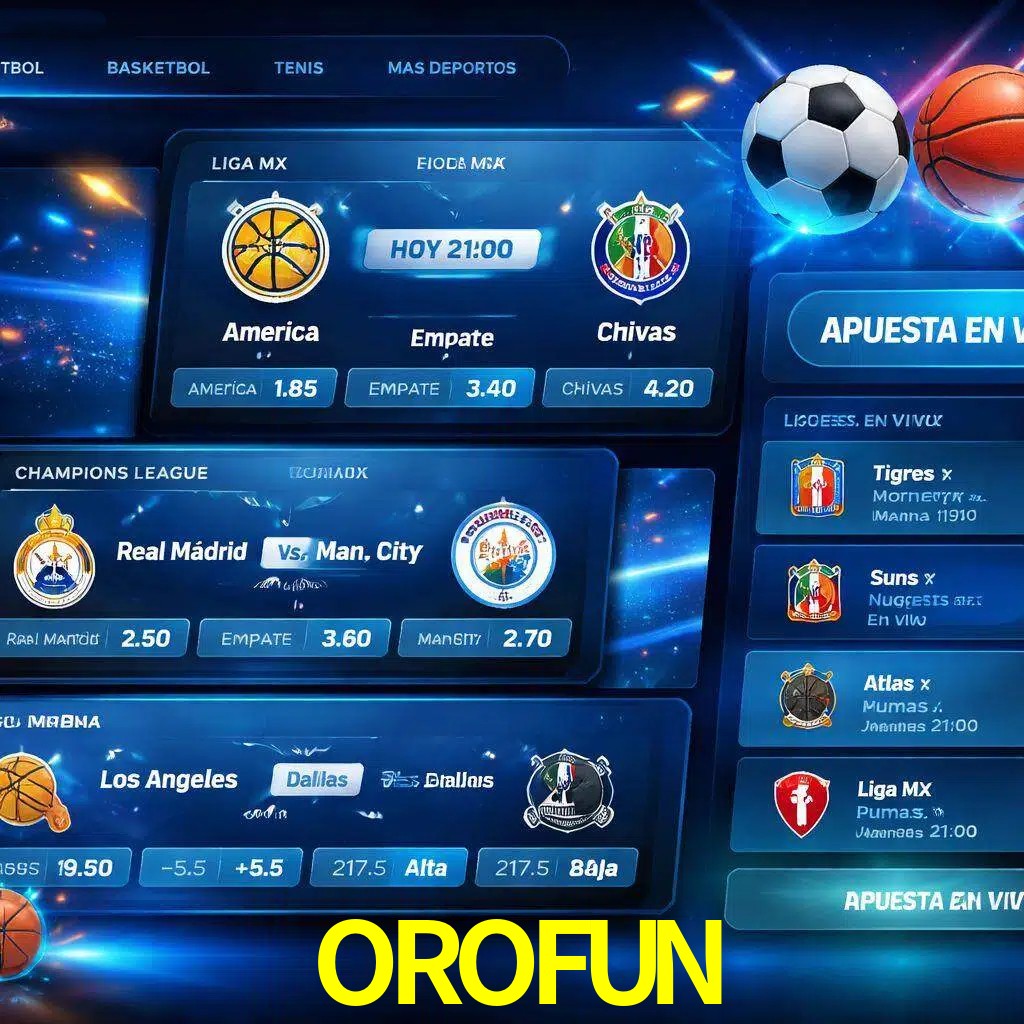 Mercados de apuestas deportivas OROFUN para jugadores en México